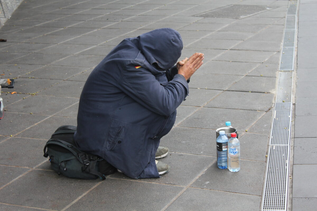 Homeless Man Begging